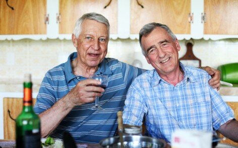 LGBT senior male couple 