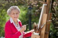 Older Woman Painting