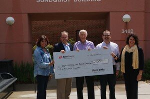 Left to right: Roberta Eggleston, Administrative Assitant, Craig Eicher, Area Manager, Xcel Energy, Dean Newman (ASF Board President) Tim Brown, Director, Valmont Station, and Kellie Hudson (ASF board member) 